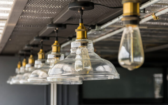 Row of Luxury lighting decoration